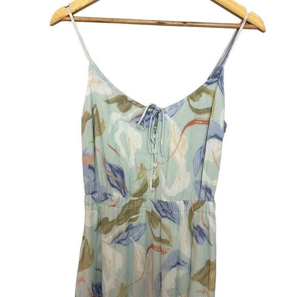 Abercrombie & Fitch Easy Waist Midaxi Dress, light blue pattern Small - Picture 5 of 11